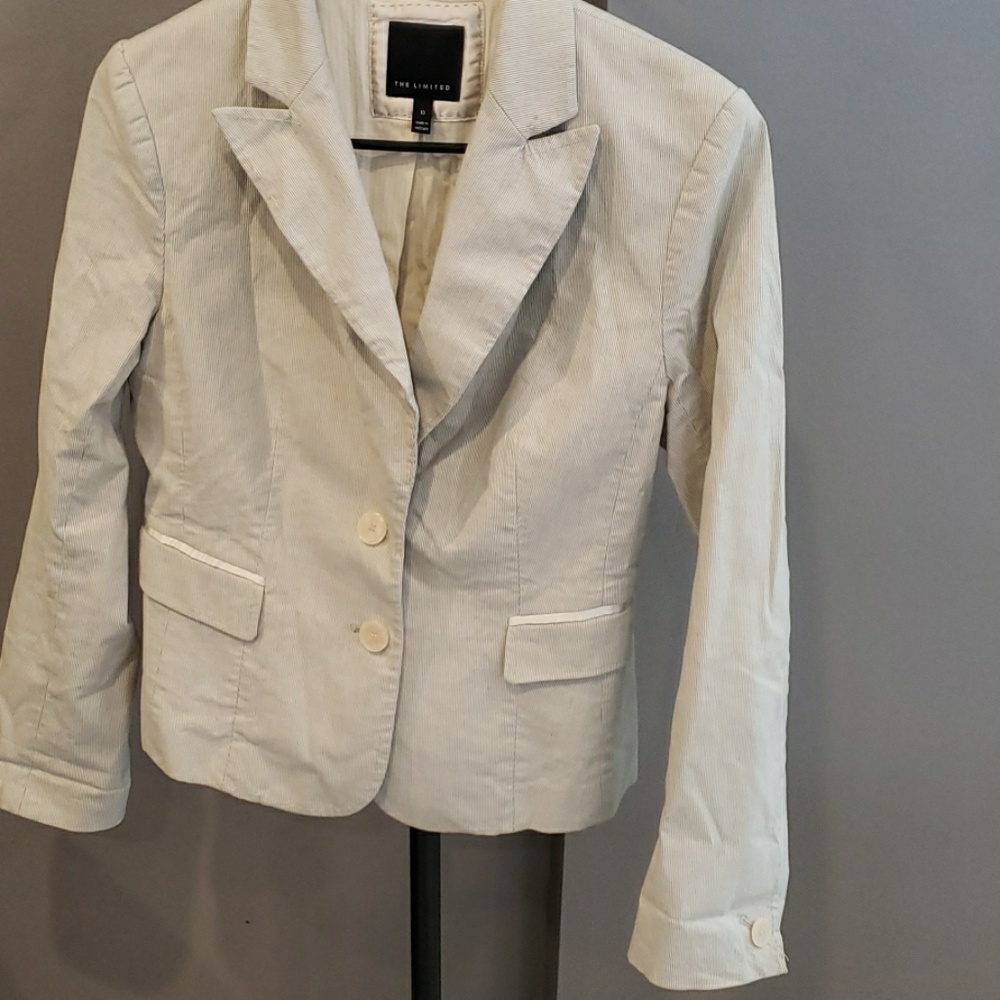 Womens jacket. Size 10. The Limited. Gray pinstrip